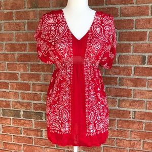Ariat Red bandanna print shirt